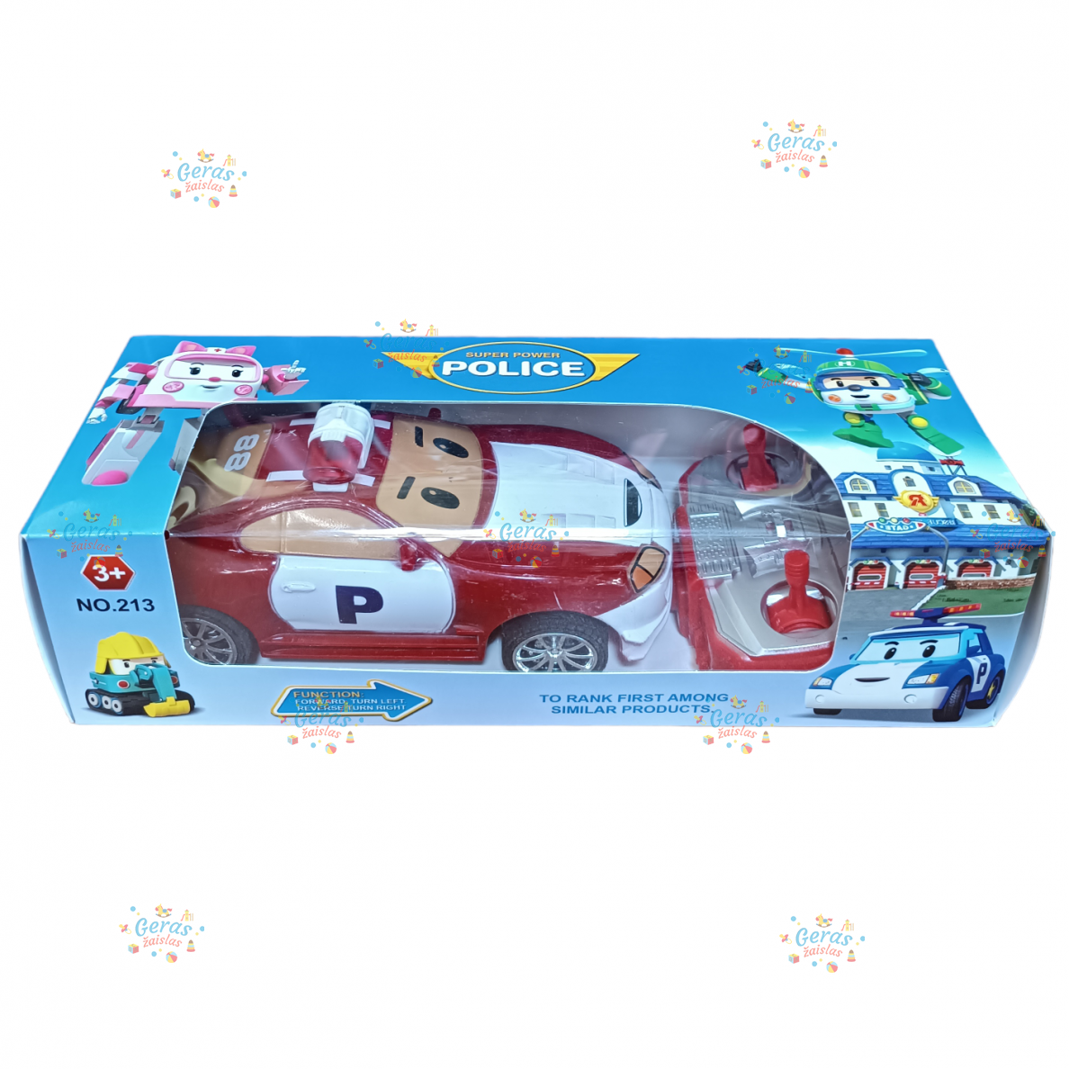 Radijo bangomis valdomas automobilis policijos automobilis, raudonas 12