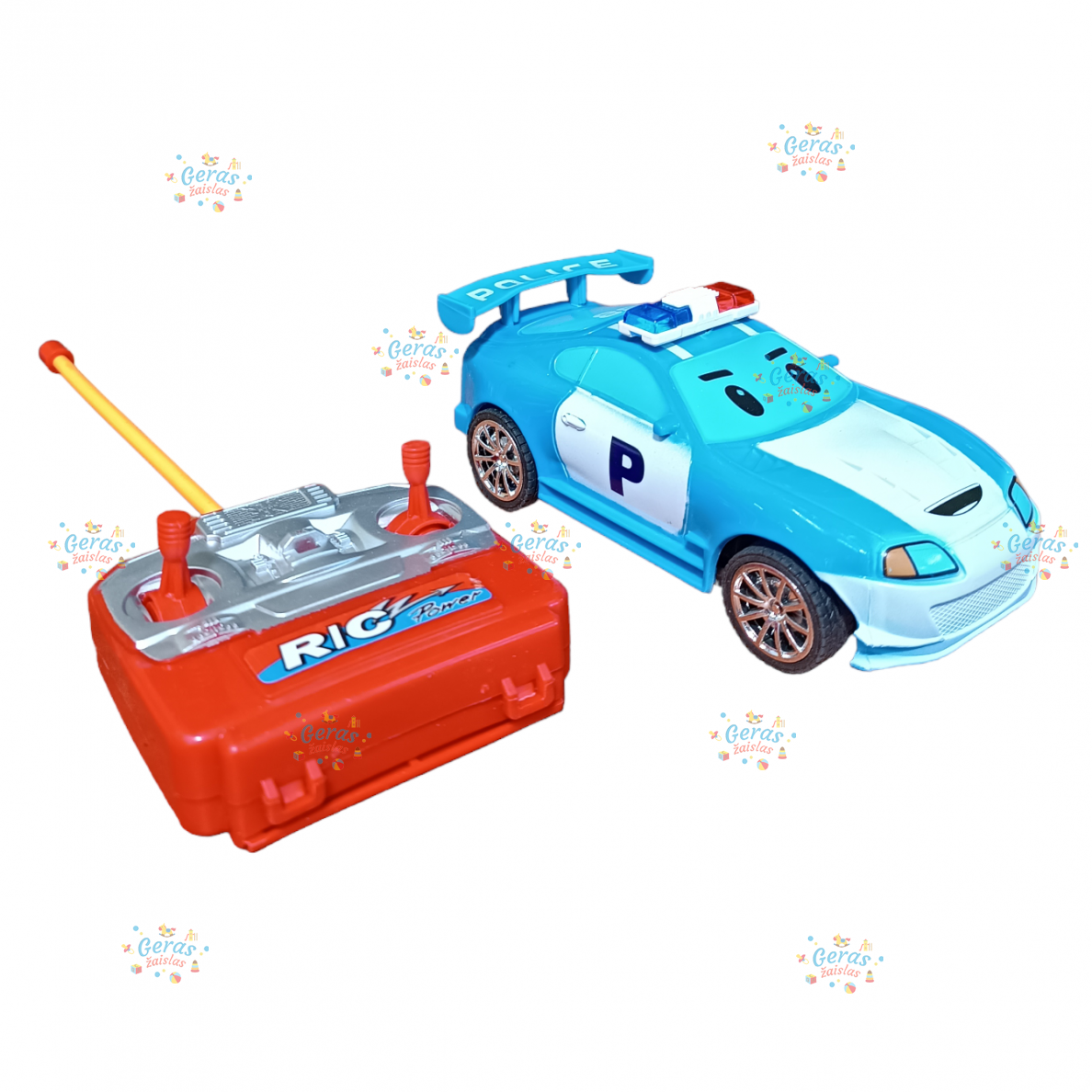 Radijo bangomis valdomas automobilis policijos automobilis, raudonas 14