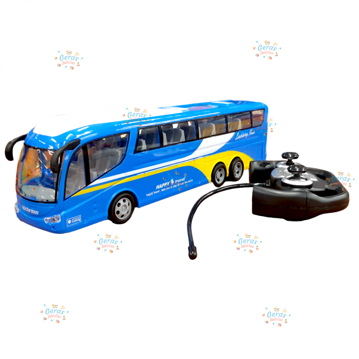 Radijo bangomis valdomas autobusas, mėlynas 6