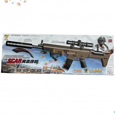 Automatinis gelio kulkų Šautuvas - Snaiperis SCAR (91 cm ) + 8000 šovinių dovanų 4