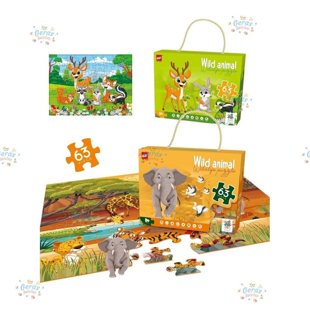 Dėlionė Wildlife Puzzle Wild animal, 63 det