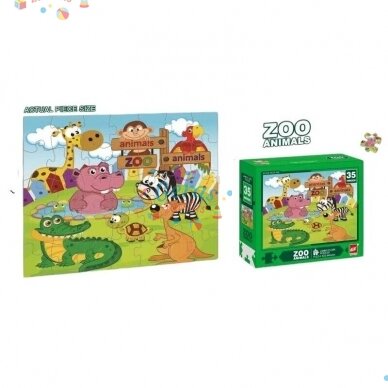 Dėlionė Jumbo Floor Puzzle Zoo Animals, 35 det Dėlionė Jumbo Floor Puzzle Zoo Animals, 35 det