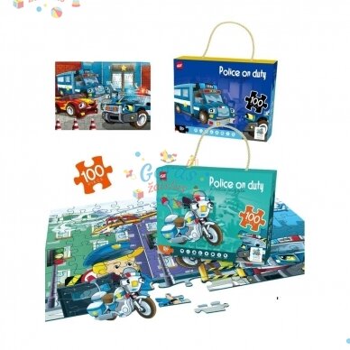 Dėlionė Puzzle Police On Duty, 100 det Dėlionė Puzzle Police On Duty, 100 det