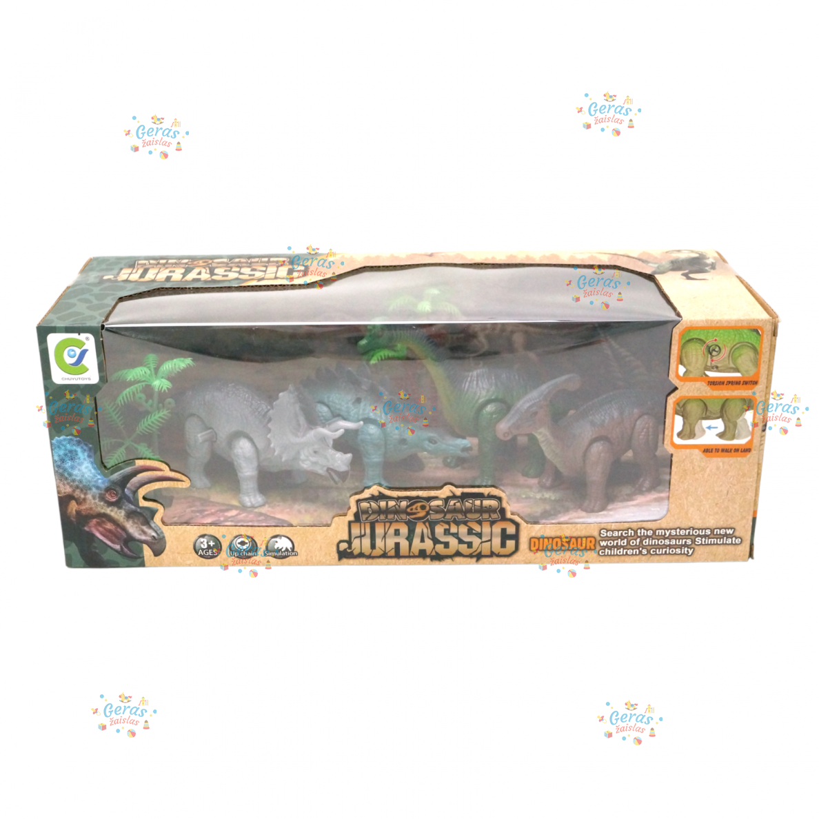 Dinozaurų rinkinys su priedais Chuyutoys 1 Dinozaurų rinkinys su priedais Chuyutoys 1
