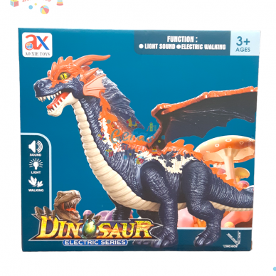 Drakonas su šviesos ir garso efektais Ao Xie Toys, mėlynas 3 Drakonas su šviesos ir garso efektais Ao Xie Toys, mėlynas 3