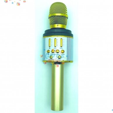 Belaidis Bluetooth Karaoke mikrofonas K068 Su šviesos efektais 4