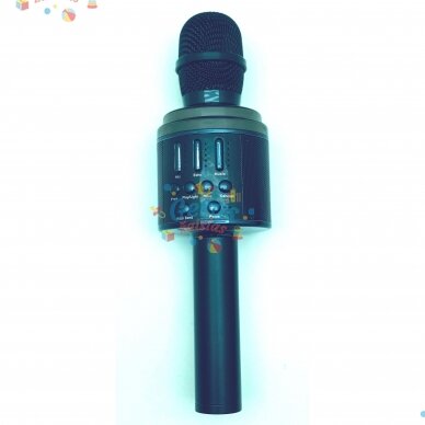 Belaidis Bluetooth Karaoke mikrofonas K068 Su šviesos efektais 6