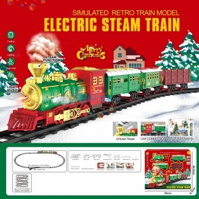 Kalėdinio traukinio ir vagonų rinkinys 1