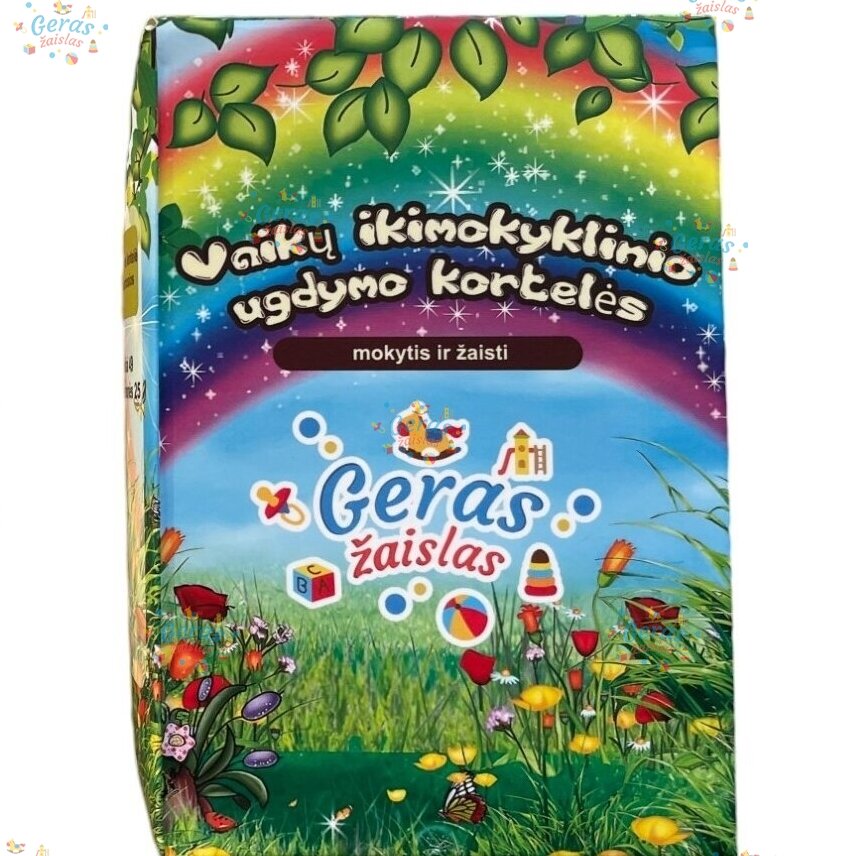 Lietuviškos lavinamosios kortelės mokomajam aparatui Geras Žaislas Lietuviškos lavinamosios kortelės mokomajam aparatui Geras Žaislas