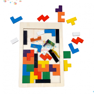 Medinė dėlionė žaidimas - Tetris, 40 det. 1