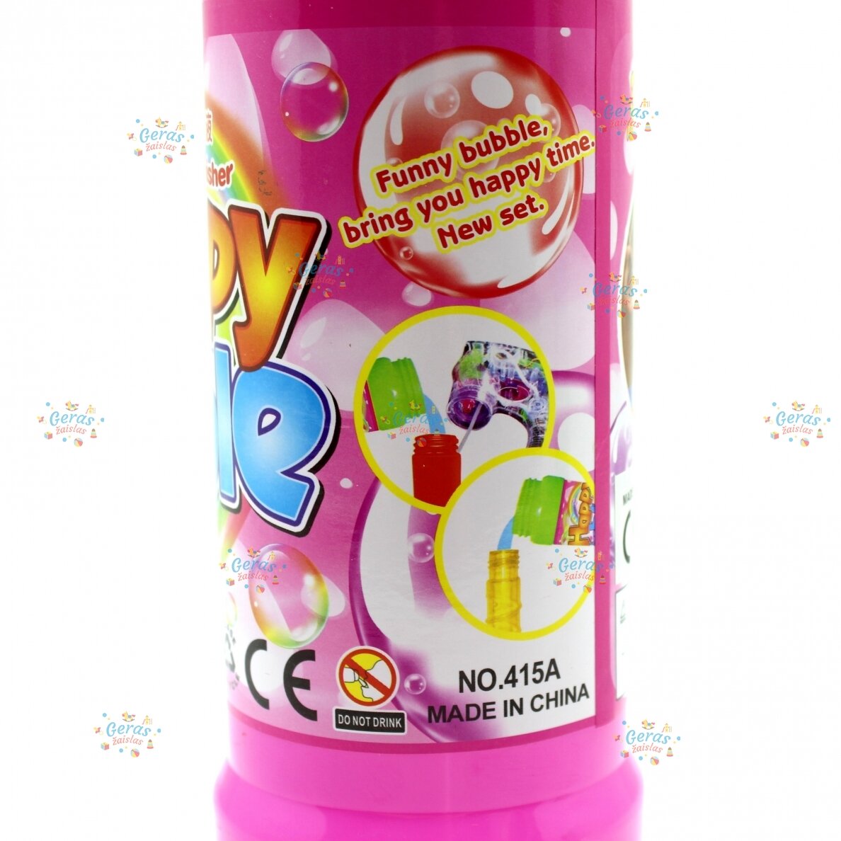 Muilo burbulų skystis Happy Bubble 1litras Muilo burbulų skystis Happy Bubble 1litras
