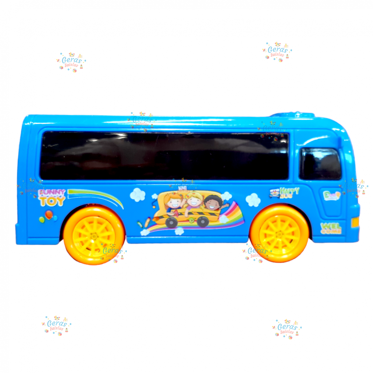 Muzikinis autobusas su 3D šviesomis, mėlynas 1