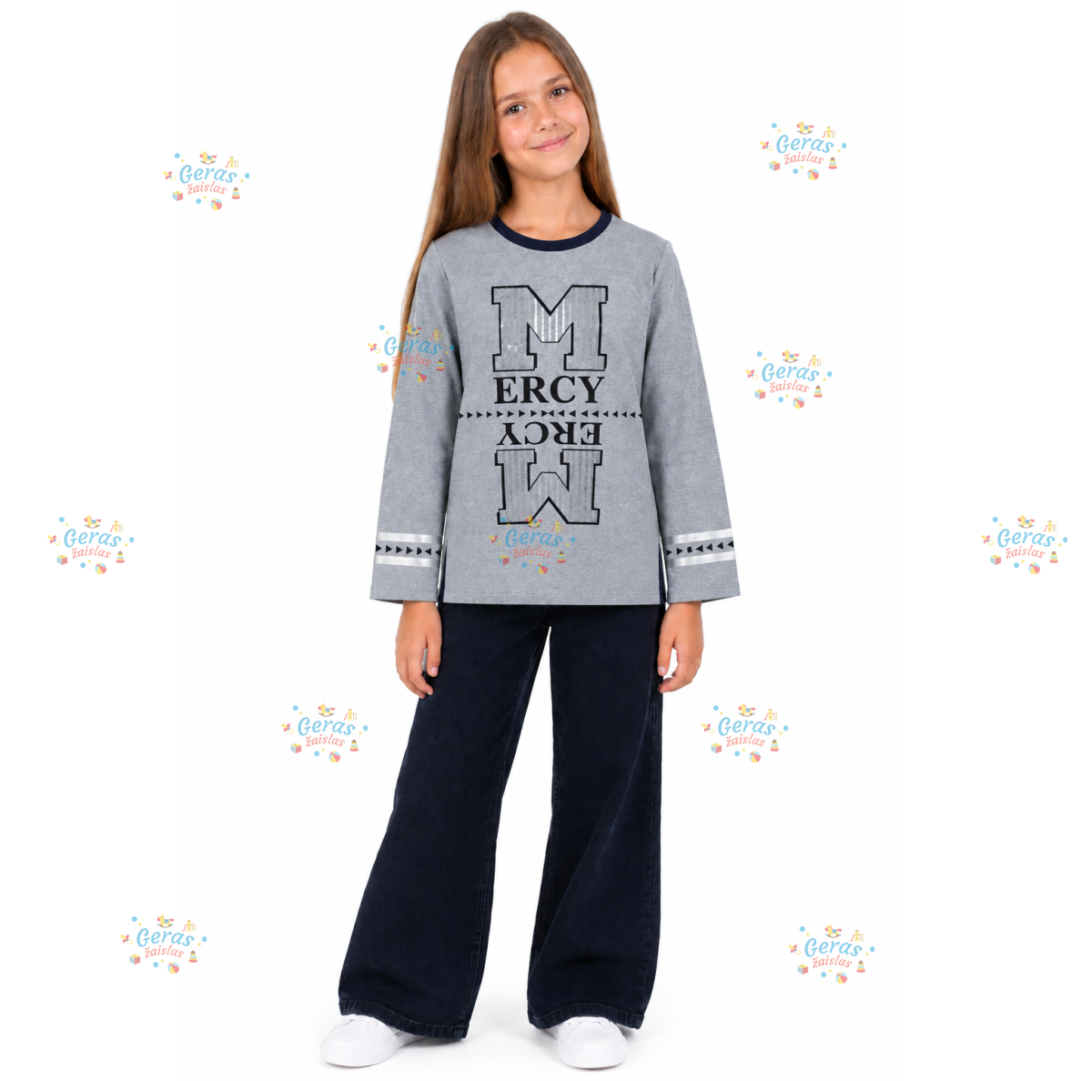 Mergaitiškas megztinis "ERCY" 1 Mergaitiškas megztinis "ERCY" 1
