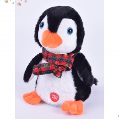 Pliušinis žaislas – Pingvinas, šoka, dainuoja ir kartoja žodžius 1