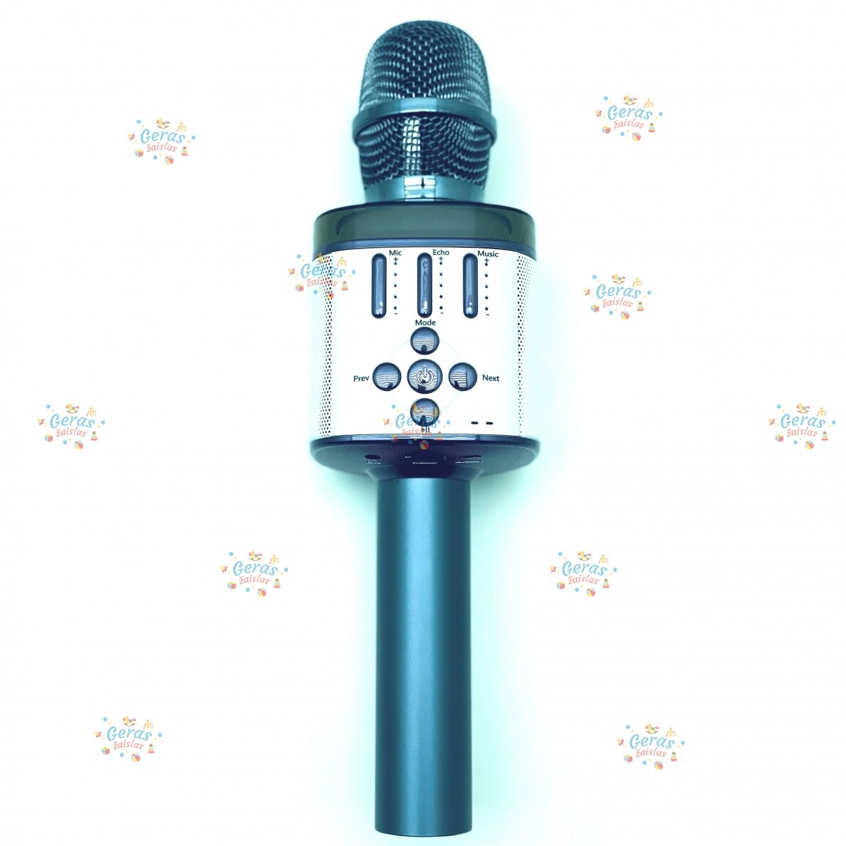Belaidis Bluetooth Karaoke mikrofonas Q136 Su šviesos efektais 12 Belaidis Bluetooth Karaoke mikrofonas Q136 Su šviesos efektais 12