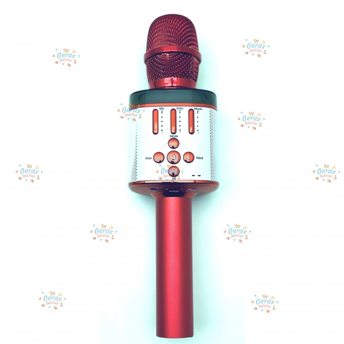 Belaidis Bluetooth Karaoke mikrofonas Q136 Su šviesos efektais 9