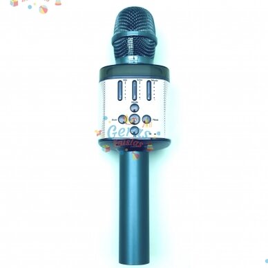 Belaidis Bluetooth Karaoke mikrofonas Q136 Su šviesos efektais 12