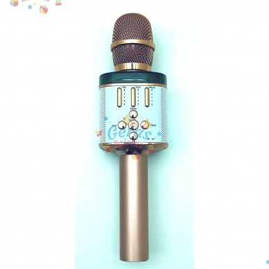 Belaidis Bluetooth Karaoke mikrofonas Q136 Su šviesos efektais 11 Belaidis Bluetooth Karaoke mikrofonas Q136 Su šviesos efektais 11