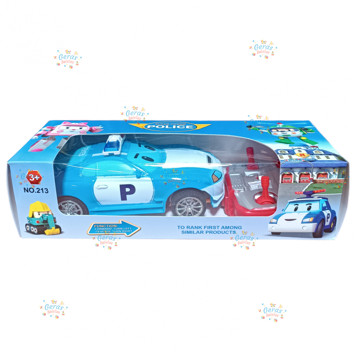 Radijo bangomis valdomas automobilis policijos automobilis, raudonas 8