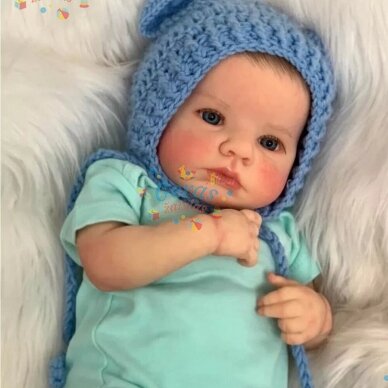 Realistiškos išvaizdos lėlė kūdikis Hoomai Doll, mėlynas 2 Realistiškos išvaizdos lėlė kūdikis Hoomai Doll, mėlynas 2