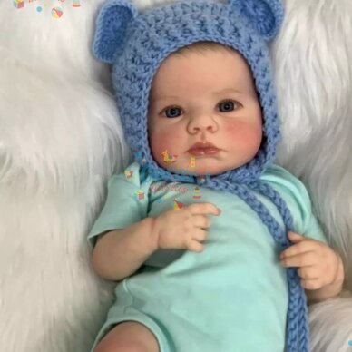 Realistiškos išvaizdos lėlė kūdikis Hoomai Doll, mėlynas Realistiškos išvaizdos lėlė kūdikis Hoomai Doll, mėlynas