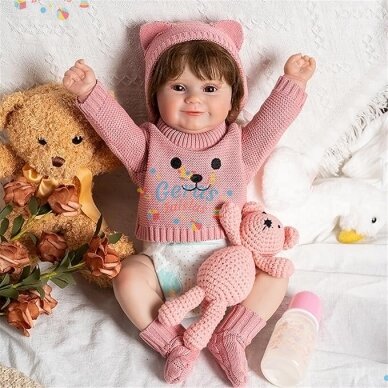 Realistiškos išvaizdos lėlė kūdikis Hoomai Doll, rožinis 1 Realistiškos išvaizdos lėlė kūdikis Hoomai Doll, rožinis 1