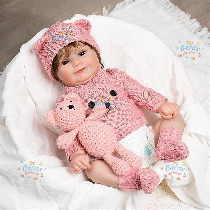 Realistiškos išvaizdos lėlė kūdikis Hoomai Doll, rožinis Realistiškos išvaizdos lėlė kūdikis Hoomai Doll, rožinis