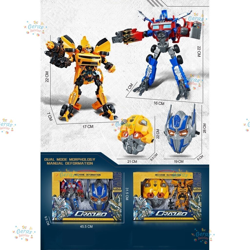 Robotas transformeris su kauke komplekte 4