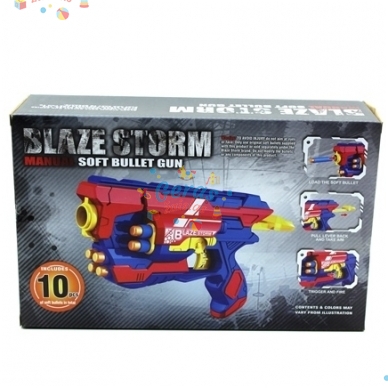 Šautuvas Minkštomis Kulkomis "Blaze Storm" 3 Šautuvas Minkštomis Kulkomis "Blaze Storm" 3