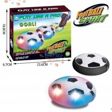 Skriejantis futbolo kamuolys - diskas su LED Hoverball Football sport