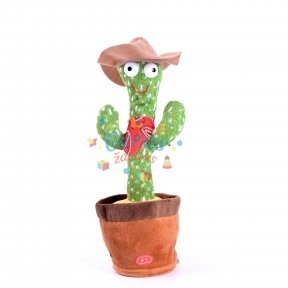 Šokantis, dainuojantis ir žodžius atkartojantis žaislas Kaktusas