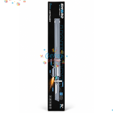 Šviečiantis kardas (katana) su dūmais ir žiežirbomis, įkraunamas, 80 cm 2 Šviečiantis kardas (katana) su dūmais ir žiežirbomis, įkraunamas, 80 cm 2