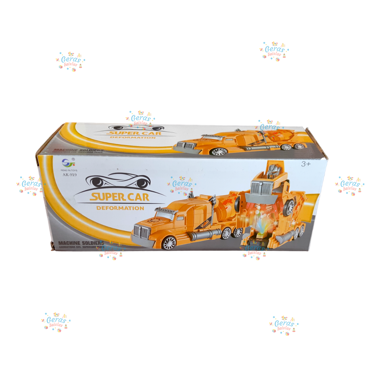 Transformeris - automobilis Feng Fa Toys, geltonas 6 Transformeris - automobilis Feng Fa Toys, geltonas 6