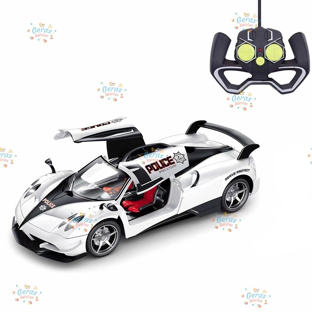 Valdomas policijos automobilis su pulteliu, 1:18