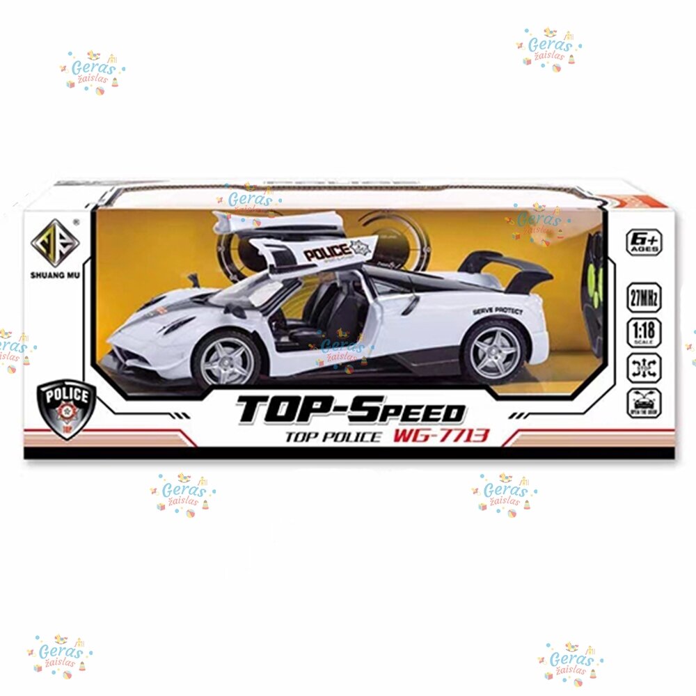 Valdomas policijos automobilis su pulteliu, 1:18 1 Valdomas policijos automobilis su pulteliu, 1:18 1