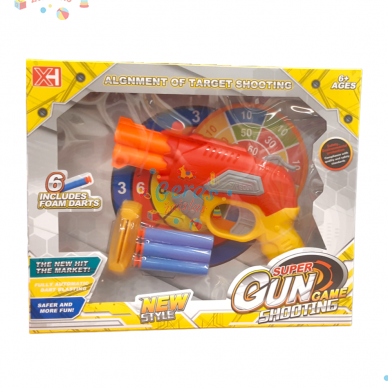 Vaikiškas pistoletas su minkštomis kulkomis 1
