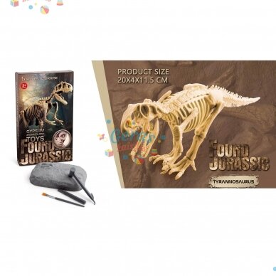 Žaislinis Archeologijos kasinėjimų rinkinys Dinozauro tiranozauro skeletas Žaislinis Archeologijos kasinėjimų rinkinys Dinozauro tiranozauro skeletas