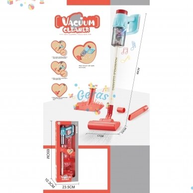 Žaislinis dulkių siurblys su priedais Heng Jie Toys Žaislinis dulkių siurblys su priedais Heng Jie Toys