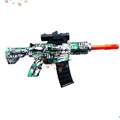 Žaislinis elektrinis vandens gelio kulkų šautuvas M416 + 8000 šovinių dovanų 6
