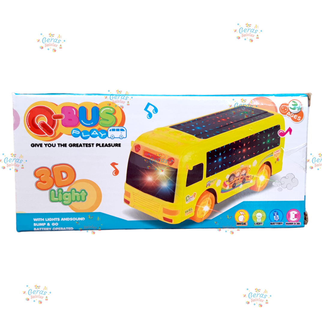 Muzikinis autobusas su 3D šviesomis, mėlynas 14 Muzikinis autobusas su 3D šviesomis, mėlynas 14