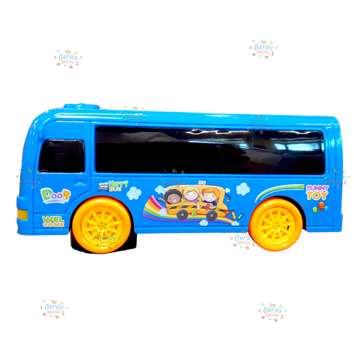 Muzikinis autobusas su 3D šviesomis, mėlynas 19
