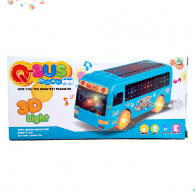 Muzikinis autobusas su 3D šviesomis, mėlynas 20