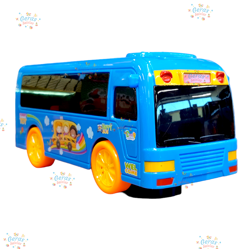 Muzikinis autobusas su 3D šviesomis, mėlynas 16 Muzikinis autobusas su 3D šviesomis, mėlynas 16